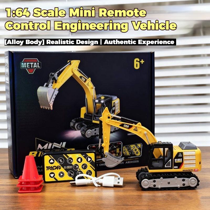 

Latest Desktop Remote Control Engineering Car 1:64 Simulation Small Excavator Alloy Semi-Scale Remote Control Car