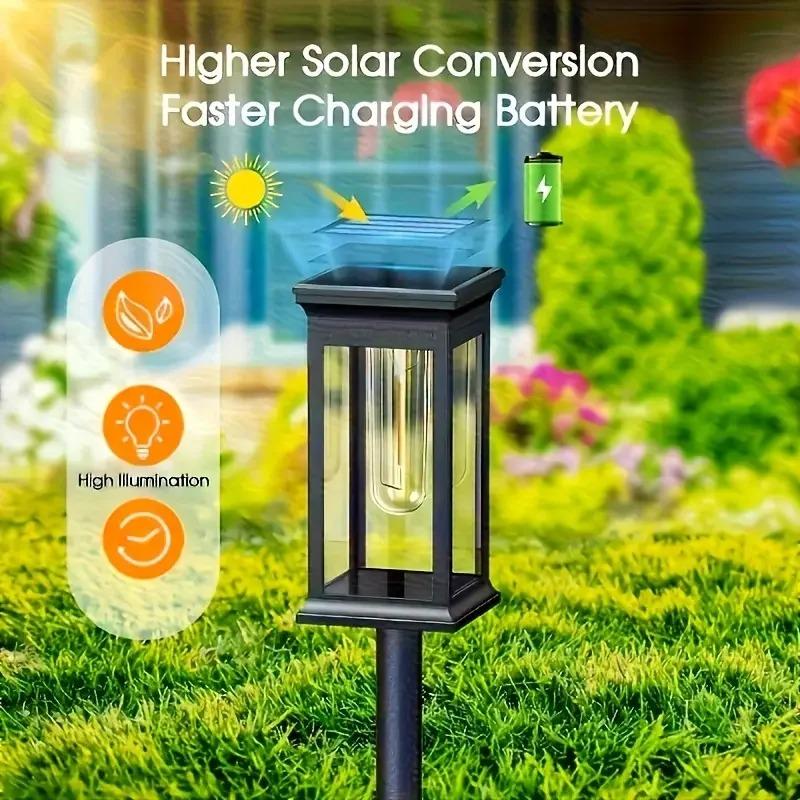 Solar Garden Lights Auto On/Off Outdoor Landscape Lighting for Lawn Pathway Patio Yard Courtyard Decoration