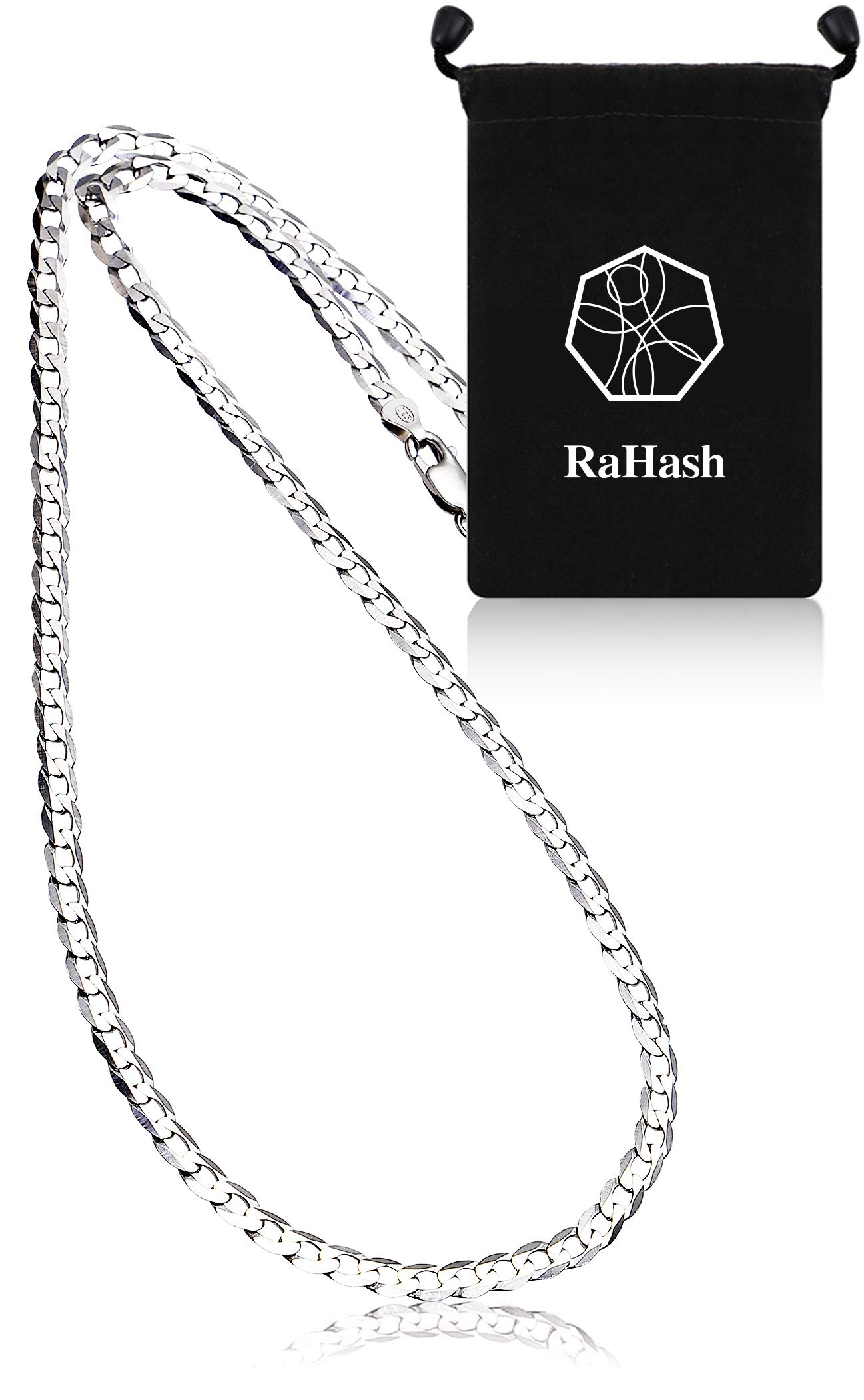 

Ожерелье Цепочка Kihei Серебро 925 Брендовая огранка Ширина [RaHash] Мужская [Серебро 6-гранная 4 мм] [50 см]