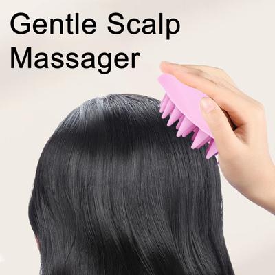 Shampoo-Bürste Aufhängungsdesign Wiederverwendbar Weiches Silikon Kopfhautmassagegerät Reichhaltiger Schaum Tiefenreinigung Badezimmer Haarpflege-Werkzeug