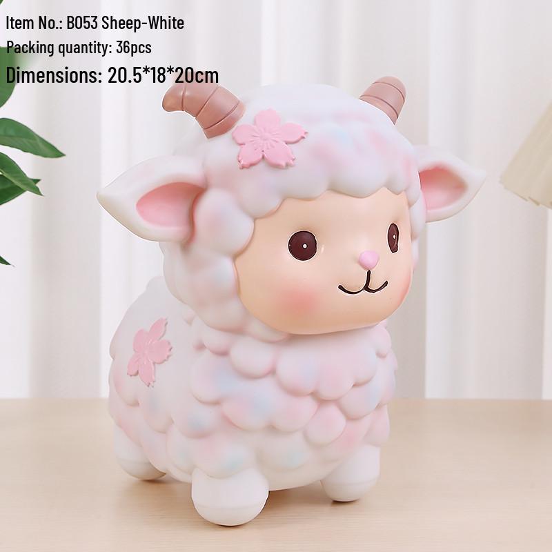 2027 Year of the Sheep Silicone Piggy Bank - Drop-proof Money Box for Kids' Gifts