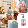 Christmas Resin Soap Dispenser Bottle, Refillable Holiday Bathroom Kitchen Decor