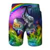 Summer Men's Lightweight Breathable 3D Printed Beach Shorts Summer Casual Swimwear for Outdoor Activities