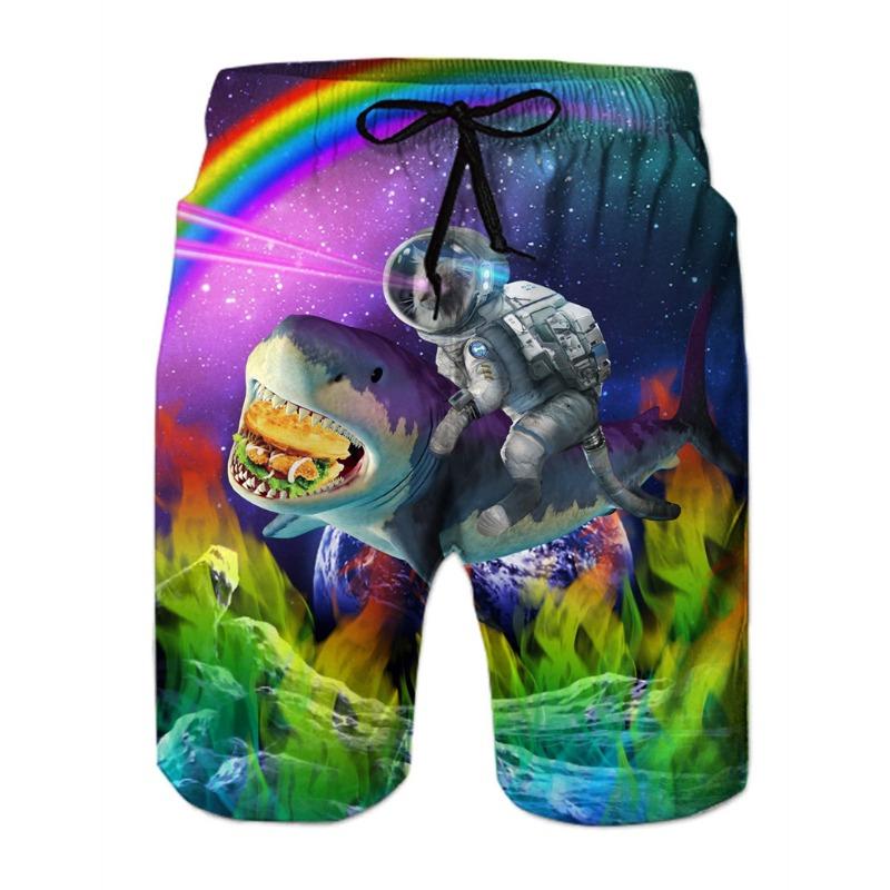 Summer Men's Lightweight Breathable 3D Printed Beach Shorts Summer Casual Swimwear for Outdoor Activities