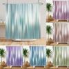 Gradient Shower Curtain Stripes Abstract Polyester Waterproof  Modern Bathroom Decoration Bath Curtains with Hook