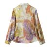 Fashion Style 2024 Spring New Women's Clothing Temperament Wild Blended Print Satin Shirt 2784140 330