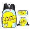 Mikecrack Rucksack Grund- und Sekundarschule Schultasche Bedruckter Rucksack Umhängetasche Federmäppchen Dreiteiliges Set