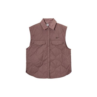 Solid Logo Casual Sleeveless Vest Women Vests Smoke-Pink FB8738-208