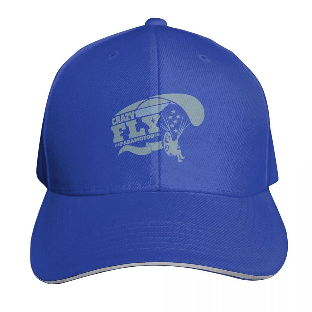 Paramotor Powered Paraglider Crazy Fly Baseball Cap Curved Brim Classic Fit Low Profile Unstructured Unisex For Men Women