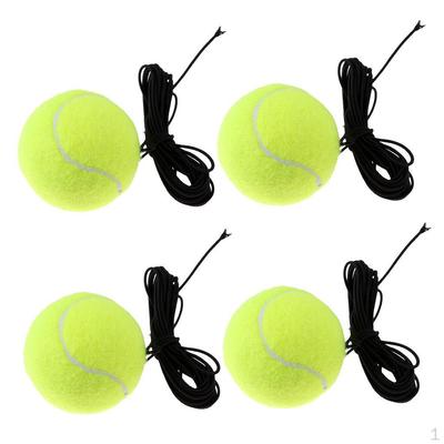 Tennis Ball W/ String Replacement Practice Trainer Balls 4pcs