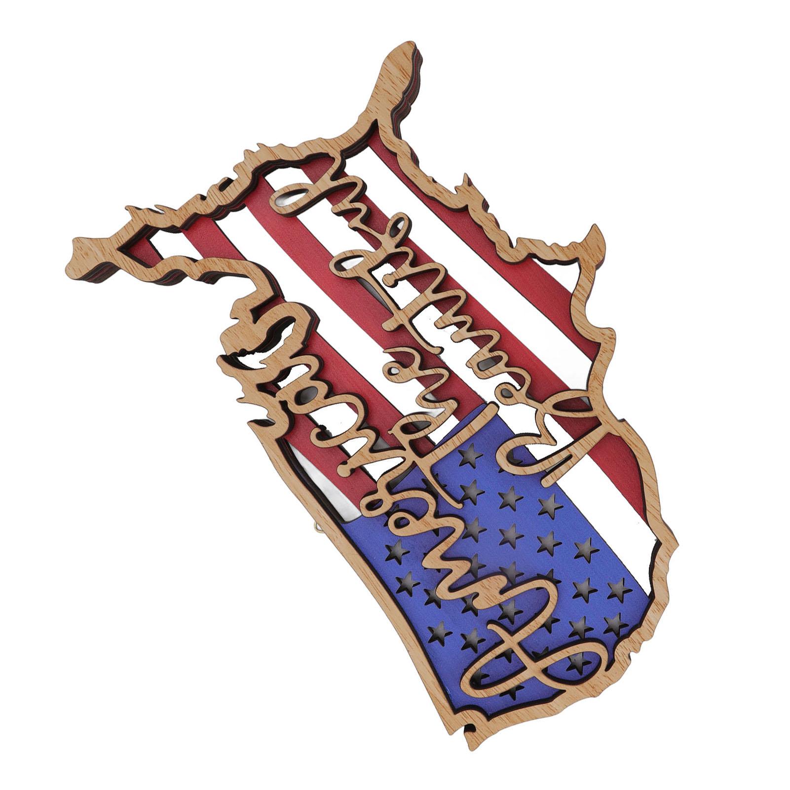 

American Independence Day Decoration Boxwood Fine Workmanship American Flag Ornament for Living Room