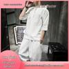 Men's Summer Chinese-Style Cotton Linen T-Shirt and Cropped Pants Suit