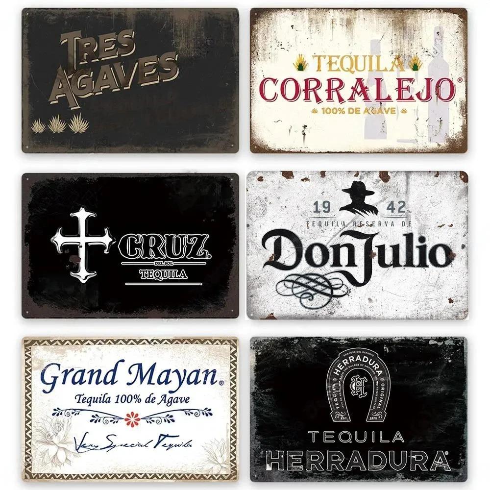 Vintage Tequila Bar Metal Tin Logo Plaque Tin Painting Bar Club Modern Wall Art Home Decoration Board Wall Painting Gift