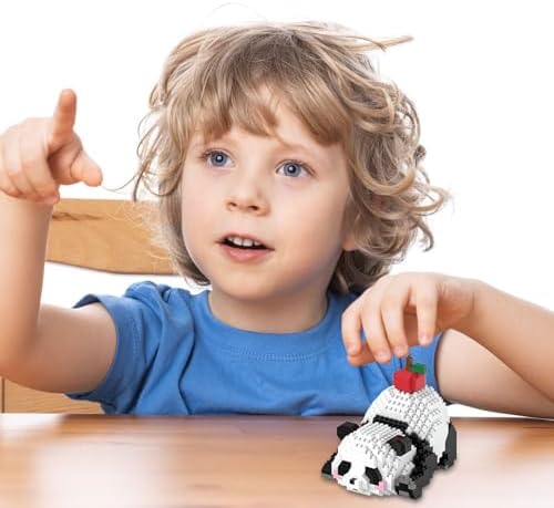 3 in 1 Panda Building Blocks Toy Set, Animal Construction Bricks Creative Building Toys for Kids Ages 6+ Years Old, Birthday Gift for Boys Girls