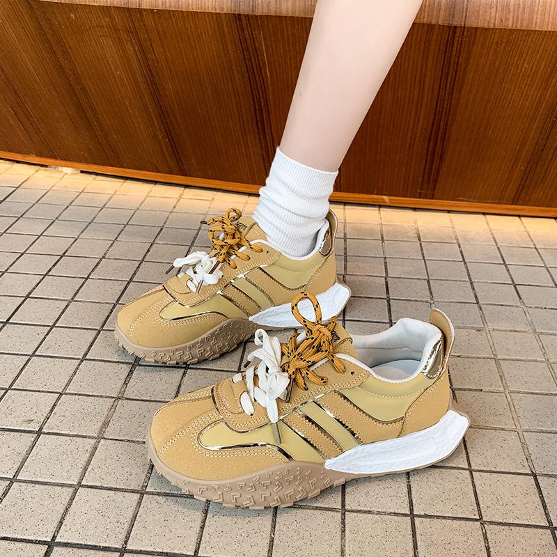 2025 Spring New Breathable Sports Forrest Gump Shoes Lace-up Comfortable and Versatile Fashion Casual German Training Shoes Shallow Mouth Board Sh