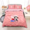 Cute Cartoon Red Hat Girl Print Bedding Sets Twin King Queen Full 2pcs Quilt Cover and Matching Pillowcases 75*50 for Kids Girls
