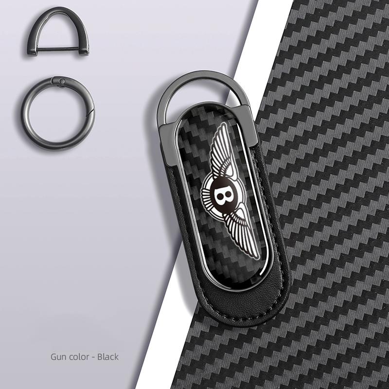 

1 шт. Новый автомобильный брелок из углеродного волокна Креативные аксессуары-брелоки Для нового Bentley Flying Spur Continental GT Bentayga Mulsanne чёрный