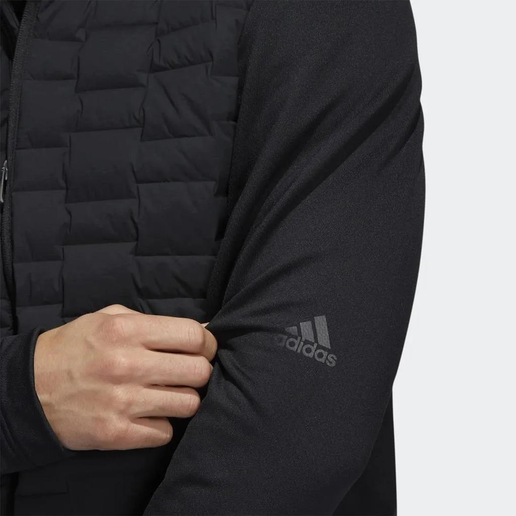 Adidas Outdoor Quilted Lightweight Solid Color Stand Collar Sports Anti-Freeze Zipper Down Jacket Men Jacket Black H50986