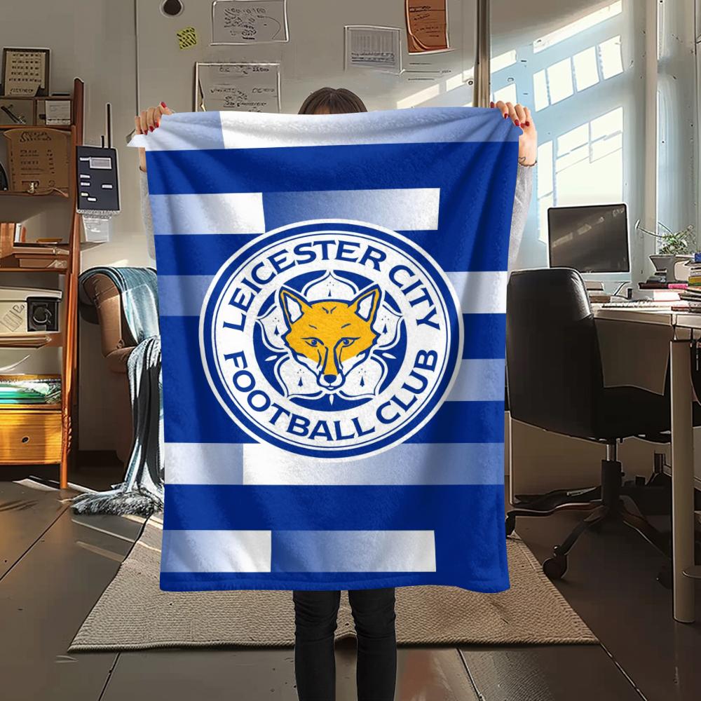 1pc leicester city Print Flannel Blanket, High quality Comfortable for All Seasons, Home Decor, Warmth and Comfort, Perfect for Christmas Gifts70