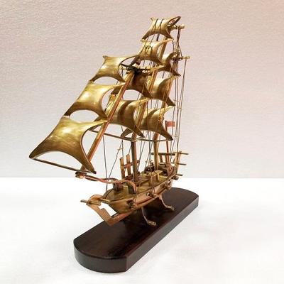 Marine Sailor Nautical Antik Mässing Ship Pirates Collectible US Navy Home & Office Decor