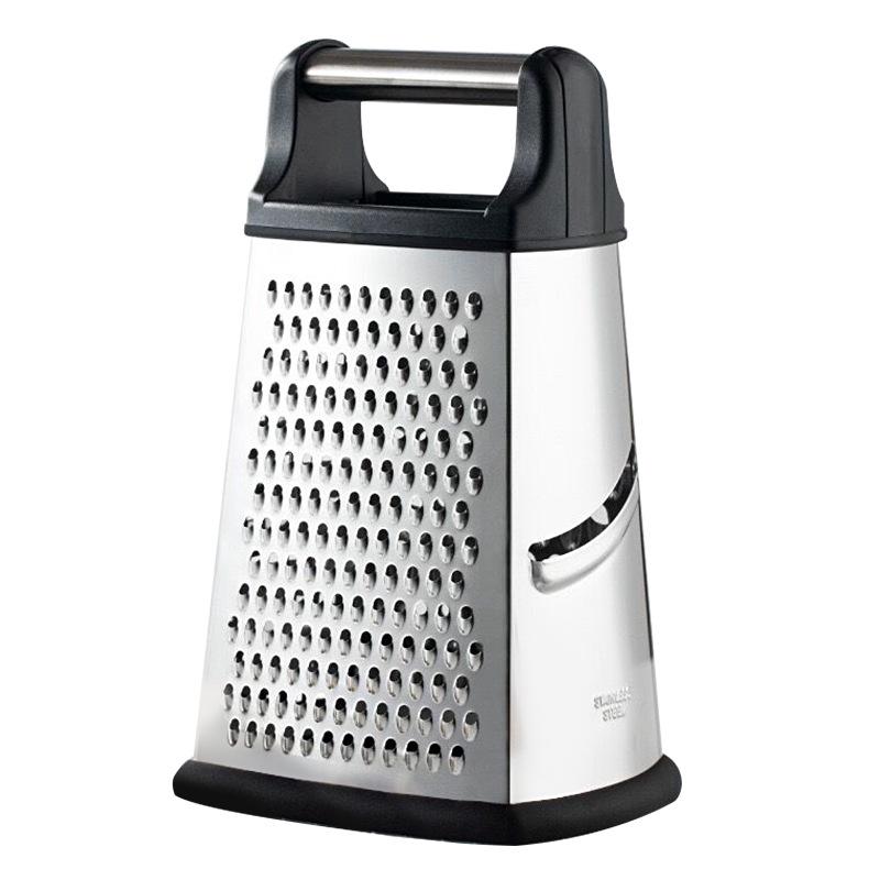 Stainless Steel Multi-Functional 4-Sided Grater and Peeler for Melons, Fruits, Ginger, Garlic, and Cheese