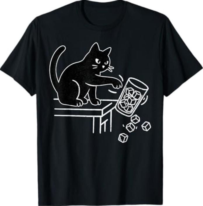 Abolish ICE Funny Black Cat Pushing Ice Cat Meme T-Shirt S разноцветный