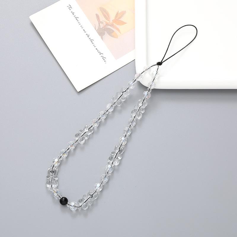 Cartoon Teddy Bear Phone Chain DIY Handmade Beaded Phone Case Pendant Short Style
