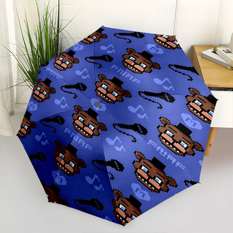 

FNAF, FreddyThemed Automatic Opening and Closing Umbrella 8 Ribs, Suitable for Leisure and Going Out, Outdoor Accessory, Gothic Style, Fas