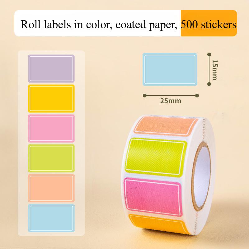 800/500/400pcs roll Colorful Waterproof Self Adhesive Labels Name Tags for Bottles Handwriting Notes Spice Stickers