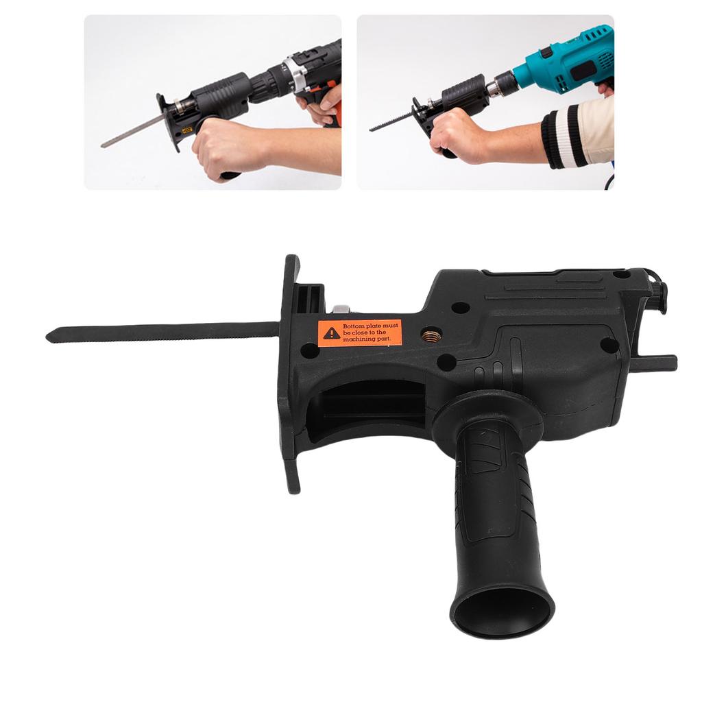 Elektrischer Bohrer Stichsägen-Adapter Bohrer zu Stichsägen-Aufsatz mit 3 Sägeblättern und Ölflasche für Holz Metall Fleischschneiden