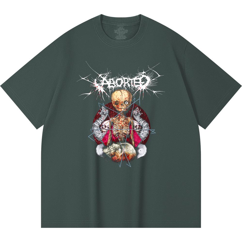 230 Gsm 100% Cotton Heavy Metal T-Shirt Rock Band Popular Music Print Unisex Heavy Cotton T Shirt