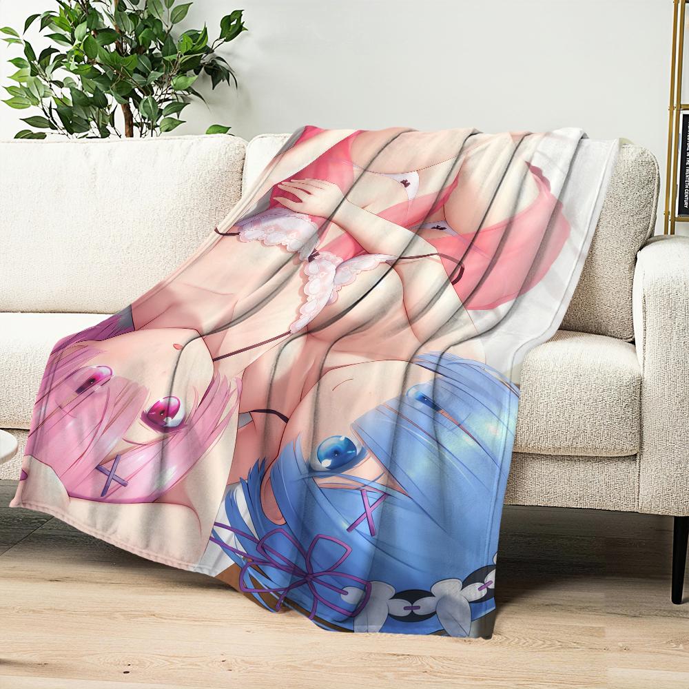 Re Zero Rem Printed comfortable and soft sofa, living room bed, bedroom blanket suitable for travel and gifts