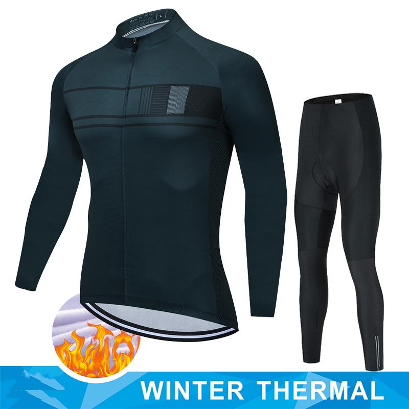 Winter Thermal Fleece Cycling Jersey Bike Mtb Clothing Men Men's Set Ciclismo Hombre Bicycles 2026 Suit Retro Sets Man Clothes