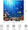 Ozean Unterwasser Duschvorhang - Bunte Tropische Fische & Korallenriff 72x72 Zoll, Wasserdichtes Meeresleben Dekor mit 12 Haken