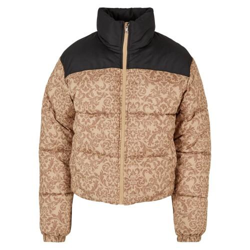 Urban Classics Womens/Ladies Retro All-Over Print Puffer Jacket