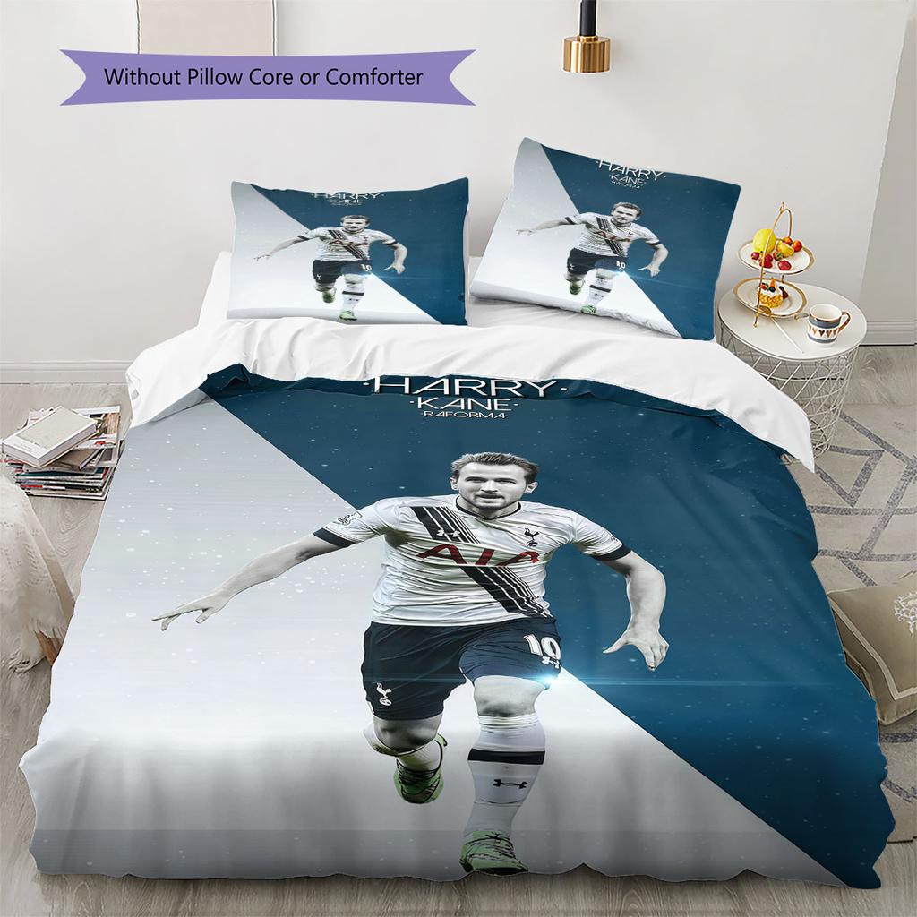 Harry Kane Hero Set Copripiumino Trapuntato Federa Decorazione per la Casa Regalo di Compleanno (1 * copripiumino + 2 * federa, senza nucleo)