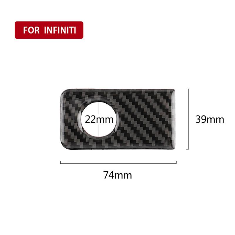 Fit For Infiniti Q50 Q60 2014-19 Car Accessories Car Sticker Carbon Fiber Storage Box Switch Panel Automotive Interior Trim