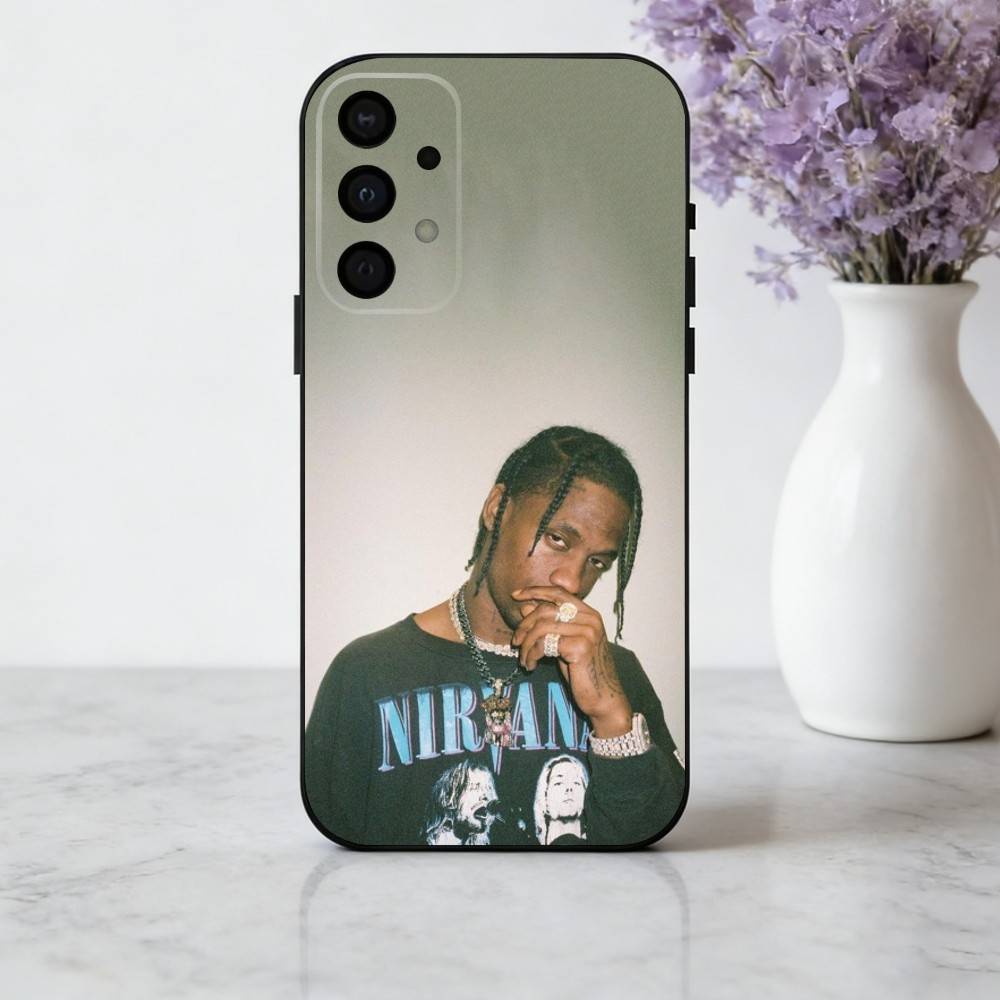 Confident T-Travis S-Scott-T Phone Case For Samsung Galaxy A73,A72,A71,A70,A53,A52,A51,Soft Silicone Black Cover