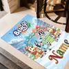 Winter Soccer Fun Personalized Name Floor Rug Office Rug Suitable for Study room Hallway Dining Room Living Rooms Anti-slip Rug Decorate Offices