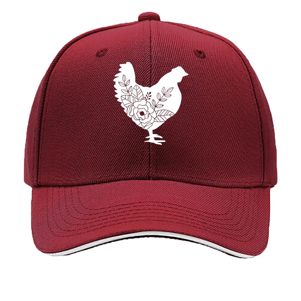Decoração de Parede de Metal com Silhueta de Galinha Floral Chapéu Hip Hop Moda Esportes ao Ar Livre Boné de Baseball Sanduíche
