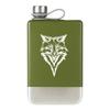 Silver Green Black White Whiskey Flask - Portable, Food Grade 304 Stainless Steel