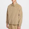 Nike Retro Embroidered Logo Corduroy Collar Zip-Up Long-Sleeve Jacket Men Outerwear Brown DX9071-247