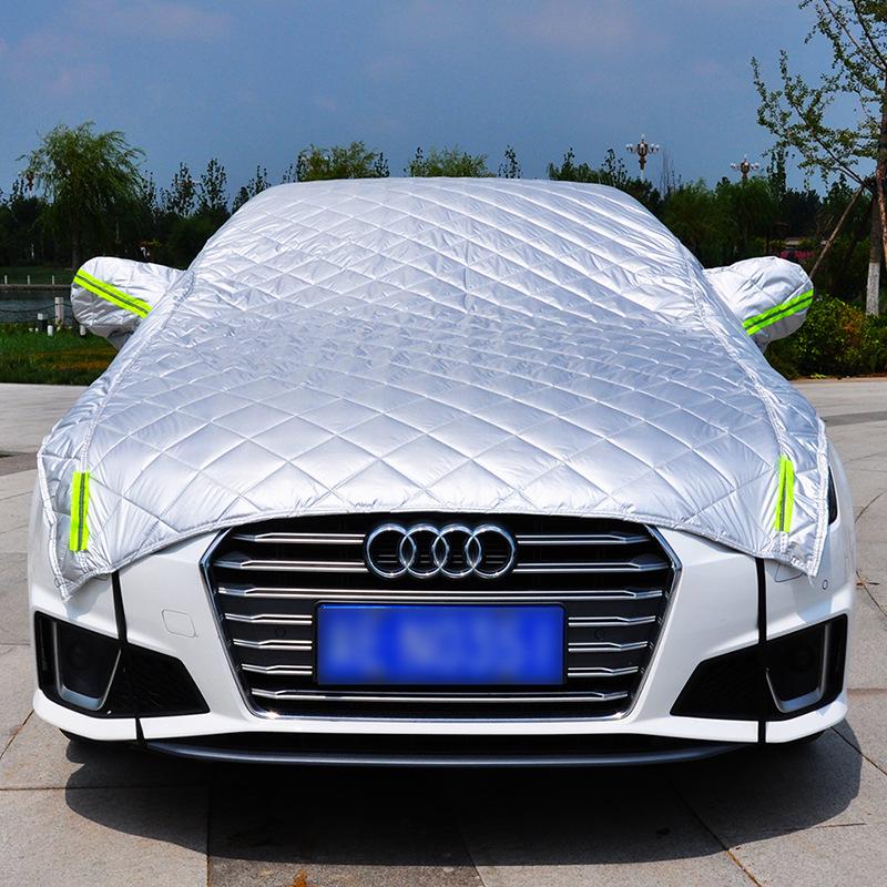 Aluminum Quilted Car Cover: Sun Protection & Insulation for Front Windshield and Windows