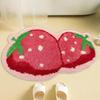 Strawberry Bath Mat Strawberry Bathroom Rug Cute Bath Mat Strawberry Bathroom Decor Soft Absorbent Non Slip Funny Fruit Rug