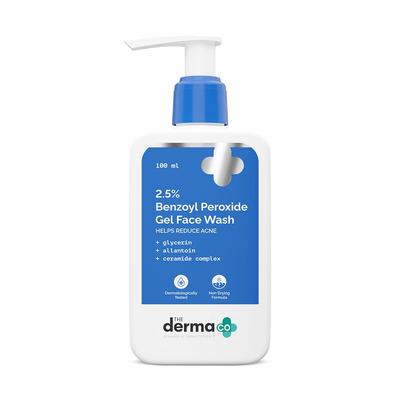 Společnost Derma Co. 2,5% Gel na mytí obličeje s benzoylperoxidem| S komplexem ceramidů & glycerinem | Léčí pupínky & akné | 99,9 % příčin akné