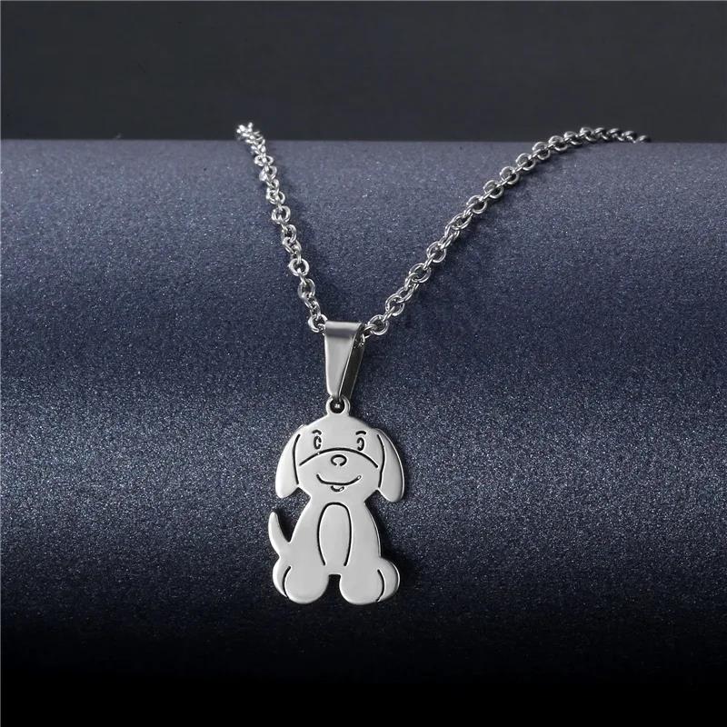 Bear Necklace Stainless Steel Jewelry Fashion Jewelry Fine Silver Color for Women Girls and Valentine Birthday Party Gift Super