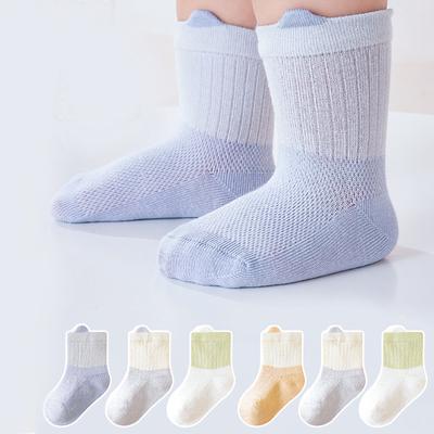 3 Pairs Newborn Baby Socks Summer Mesh Soft Cotton Baby Socks Breathable Kids Socks For Newborns Things For Babies