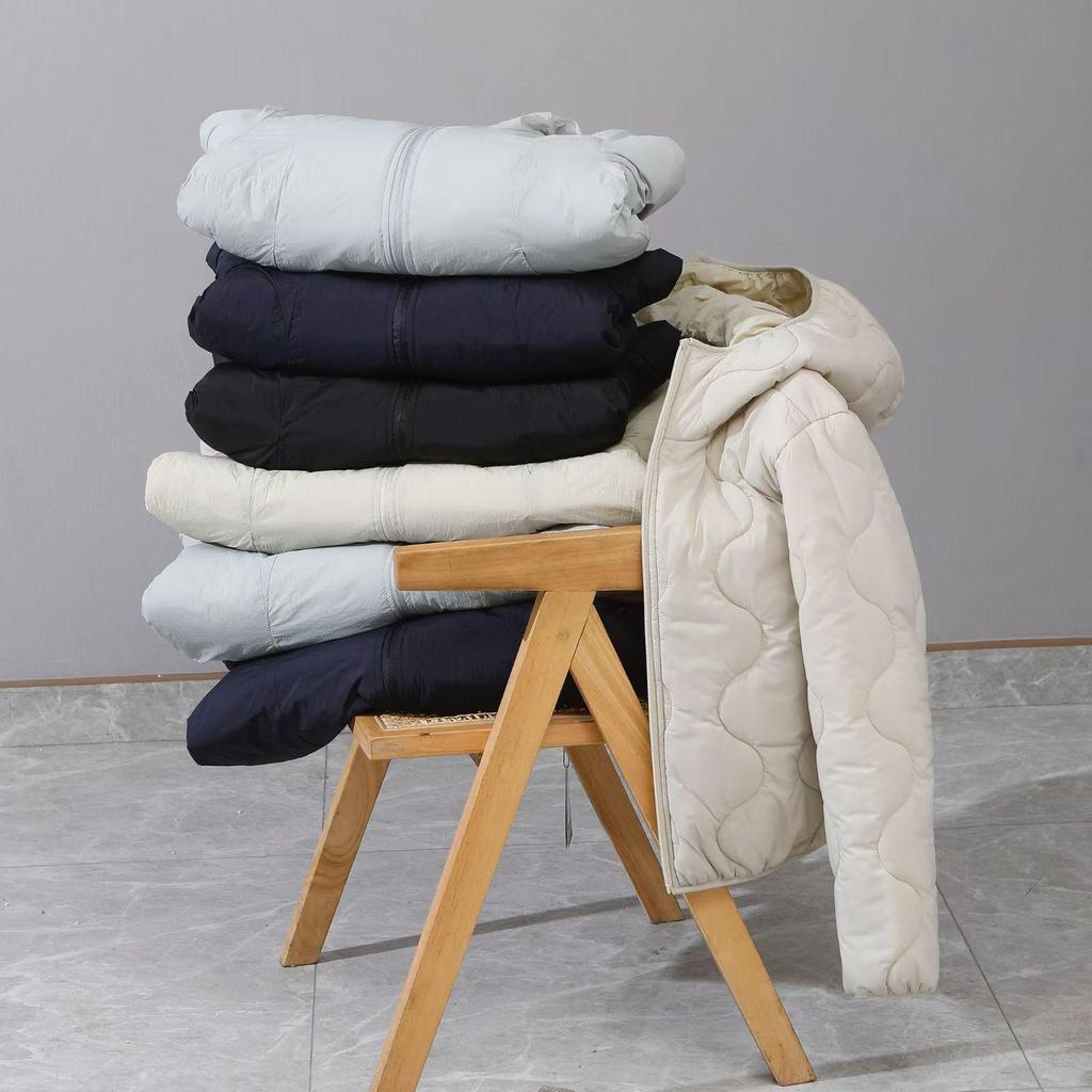 Reversible Hooded Cotton Jacket - Unisex Casual Outerwear for Autumn/Winter 2025
