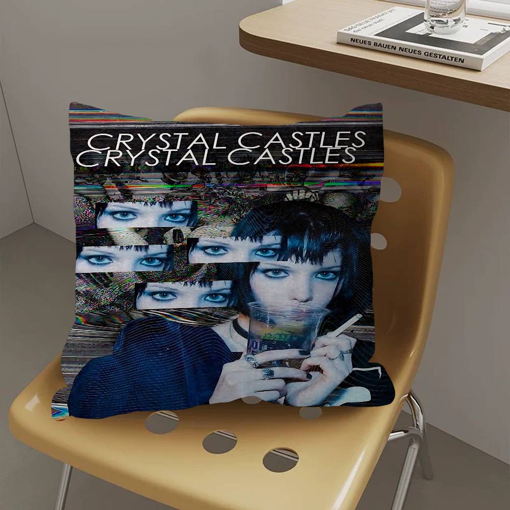 Band C-Crystal Castles Pillow Gift Home Office Decoration Bedroom Sofa Car Cushion Cover Case 45x45