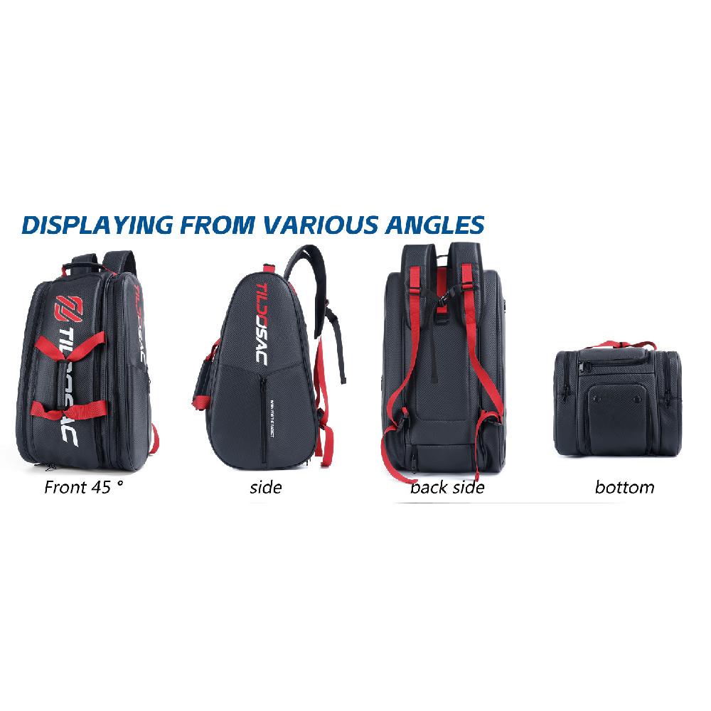 Pickleball Badminton Tennis Backpack With Independent Shoe Compartment Large Capacity